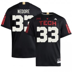 #33 Ansel Nedore Red Raiders Men Black Football Stitch 100 Year Anniversary Jersey | Game Day Style 21793596