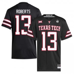 Black Ben Roberts #13 Football Jersey | Texas Tech Red Raiders Men College Team Gear 66298522