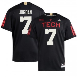 Black Brenden Jordan #7 Football Jersey | Texas Tech Red Raiders Men College Team Gear 26965773