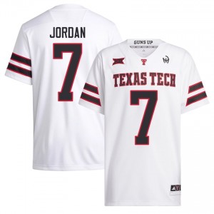 Authentic Brenden Jordan White Men High School Embroidery Jersey | #7 TTU Football Gift 92104795