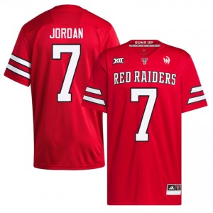 #7 Brenden Jordan Tech Men Red Football Stitch Jersey | Game Day Style 75684781