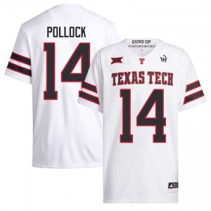 TTU #14 Brice Pollock White Men Football Jersey | Authentic Embroidery High School Fit 21522589