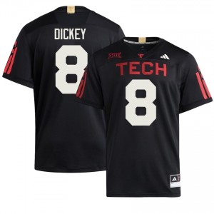 Authentic Cameron Dickey Black Men Player 100 Year Anniversary Stitch Jersey | #8 Tech Football Gift 36563707