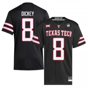#8 Cameron Dickey Texas Tech Men Black Football Stitched Jersey | Game Day Style 18386353