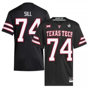 Authentic Daniel Sill Black Men College Embroidery Jersey | #74 Texas Tech Red Raiders Football Gift 81676166
