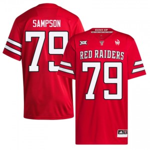 Men Howard Sampson #79 Red Stitched Jersey | Texas Tech Red Raiders College Football Official Merch 92750712