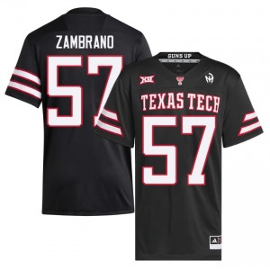 Black Hunter Zambrano #57 Football Jersey | TTU Men High School Team Gear 82699229