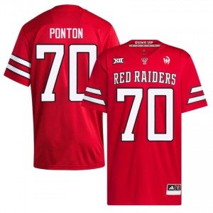 Red Jacob Ponton #70 Football Jersey | Red Raiders Men University Team Gear 62802181
