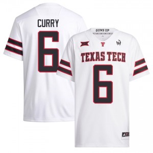 Red Raiders #6 John Curry White Men Football Jersey | Authentic Embroidery University Fit 21723402