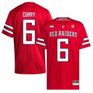Men John Curry #6 Red Stitch Jersey | TTU High School Football Official Merch 15134355