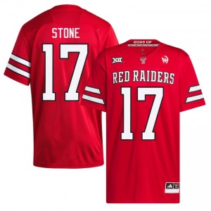 #17 Leyton Stone Texas Tech Men Red Football Stitch Jersey | Game Day Style 73804194