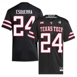 Black Malik Esquerra #24 Football Jersey | Red Raiders Men University Team Gear 88484969
