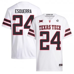 White Malik Esquerra #24 TTU Jersey | Men High School Football Embroidery 48239007