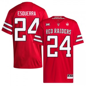 Authentic Malik Esquerra Red Men Player Stitch Jersey | #24 Tech Football Gift 75264508