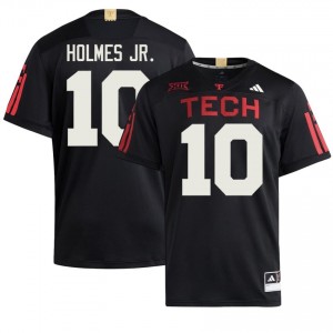 #10 A.J. Holmes Jr. Texas Tech Men Black Football Stitched 100 Year Anniversary Jersey | Game Day Style 30393630