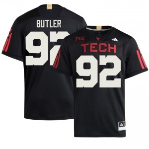 Authentic Bryce Butler Black Men NCAA 100 Year Anniversary Stitched Jersey | #92 Texas Tech Football Gift 23474121