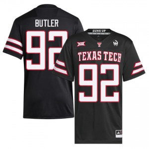 #92 Bryce Butler Texas Tech Red Raiders Men Black Football Embroidery Jersey | Game Day Style 26985509