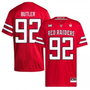 TTU #92 Bryce Butler Red Men Football Jersey | Authentic Stitched High School Fit 72130074