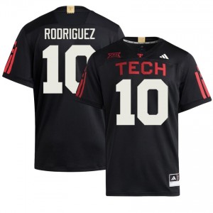 Black Jacob Rodriguez #10 Football Jersey | TTU Men High School Team Gear 49270112