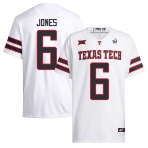 Jalen Jones #6 White Jersey | Texas Tech Men NCAA Football Premium Stitch 47747040
