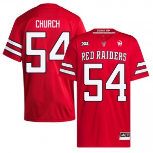 Red Jordan Church #54 Red Raiders Jersey | Men University Football Stitched 12398445