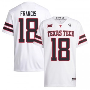 Men Kirk Francis #18 White Stitch Jersey | Tech Player Football Official Merch 80558741
