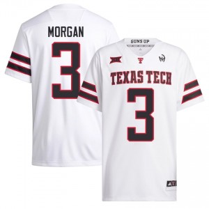 White Peyton Morgan #3 Texas Tech Jersey | Men NCAA Football Stitch 40161867