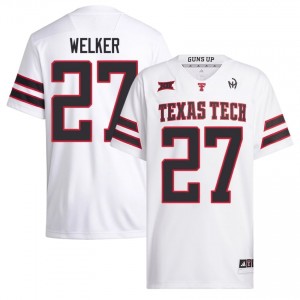 Men Wes Welker #27 White Stitch Jersey | Red Raiders University Football Official Merch 89600494