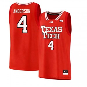 Authentic Christian Anderson Red Men NCAA Jersey | #4 Texas Tech Basketball Gift 55936608