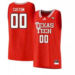 Custom #00 Red Jersey | TTU Men High School Basketball Premium Stitched 89553296