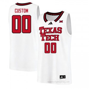 Tech #00 Custom White Men Basketball Jersey Authentic NCAA Player Fit 83499662