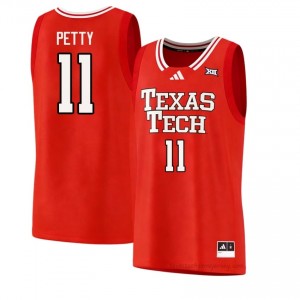 #11 Jaylen Petty Texas Tech Men Red Hoops Stitched Jersey | Game Day Style 15012241