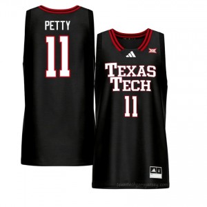 Red Raiders #11 Jaylen Petty Black Men Basketball Jersey Authentic NCAA University Fit 57165557