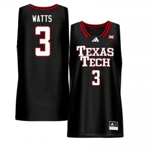 Black LeJuan Watts #3 Tech Jersey | Men Player Basketball Stitch 54087331
