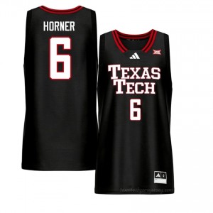 Authentic Leon Horner Black Men NCAA Jersey | #6 Texas Tech Basketball Gift 13013093