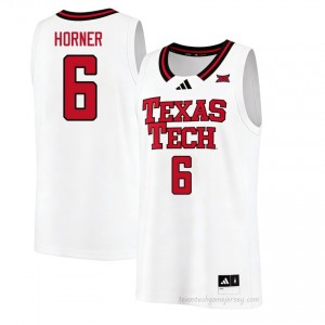 White Leon Horner #6 Tech Jersey | Men Player Basketball Embroidery 92699557