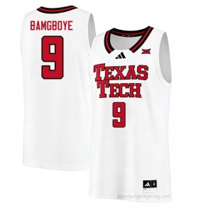 Men Luke Bamgboye #9 White Jersey | TTU High School Basketball Official Merch 59005760