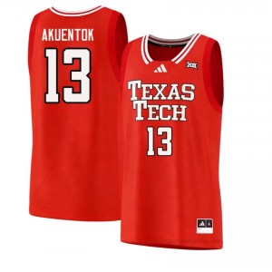Marial Akuentok #13 Red Jersey | Tech Men Player Basketball Premium Stitched 79241970