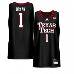 Texas Tech #1 Tyeree Bryan Black Men Basketball Jersey Authentic NCAA Fit 78184545