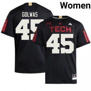 Black Brock Golwas #45 Texas Tech Red Raiders 100 Year Anniversary Jersey | Women College Football Embroidery 54410469