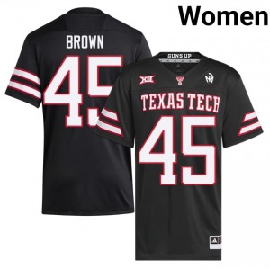 Authentic Brock Golwas Black Women University Stitch Jersey | #45 Red Raiders Football Gift 87679191