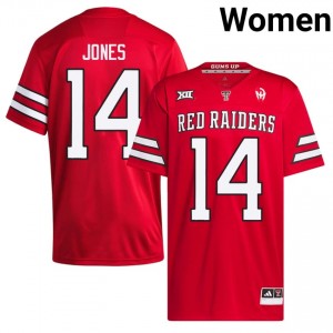 Red Bryson Jones #14 Football Jersey | Red Raiders Women University Team Gear 17635324