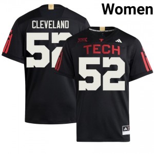 Black Cash Cleveland #52 Football Jersey | Texas Tech Women NCAA Team Gear 62152191