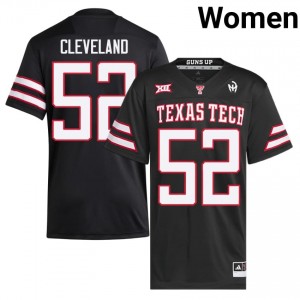 Black Cash Cleveland #52 Texas Tech Red Raiders Jersey | Women College Football Stitch 52321047