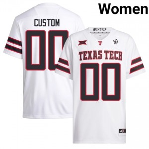 #00 Custom Tech Women White Football Embroidery Jersey | Game Day Style 46400972