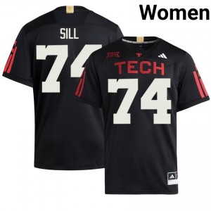 Daniel Sill #74 Black 100 Year Anniversary Jersey | Texas Tech Red Raiders Women College Football Premium Stitch 77152805