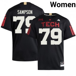 Women Howard Sampson #79 Black Stitch 100 Year Anniversary Jersey | Tech Player Football Official Merch 62110727