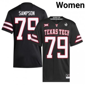 Black Howard Sampson #79 Football Jersey | Texas Tech Women NCAA Team Gear 82399911