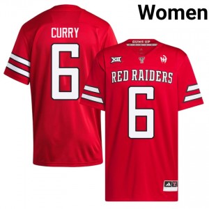 Authentic John Curry Red Women Player Embroidery Jersey | #6 Tech Football Gift 35388162