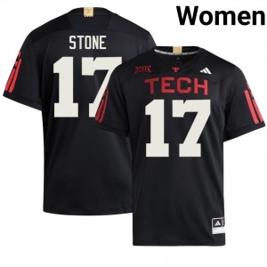 #17 Leyton Stone TTU Women Black Football Embroidery 100 Year Anniversary Jersey | Game Day Style 34491161